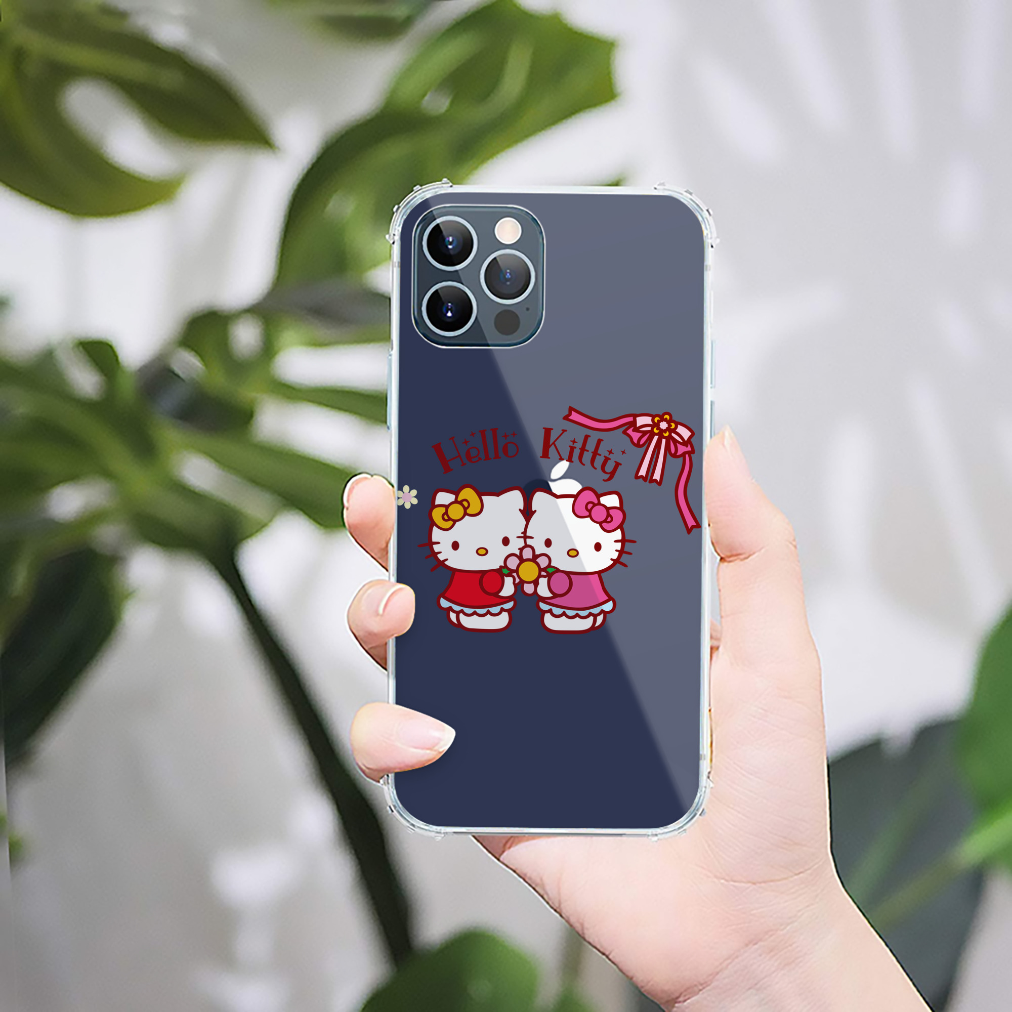 （画像用） Hello Kitty ハローキティ 【iPhone 12シリーズ対応】透明スマホケース（クリアソフトケース）